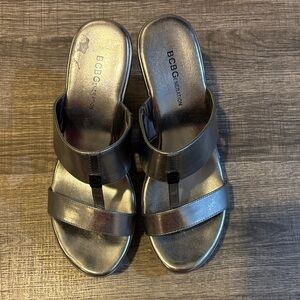 BCBGeneration Metallic Women's Slide Sandals